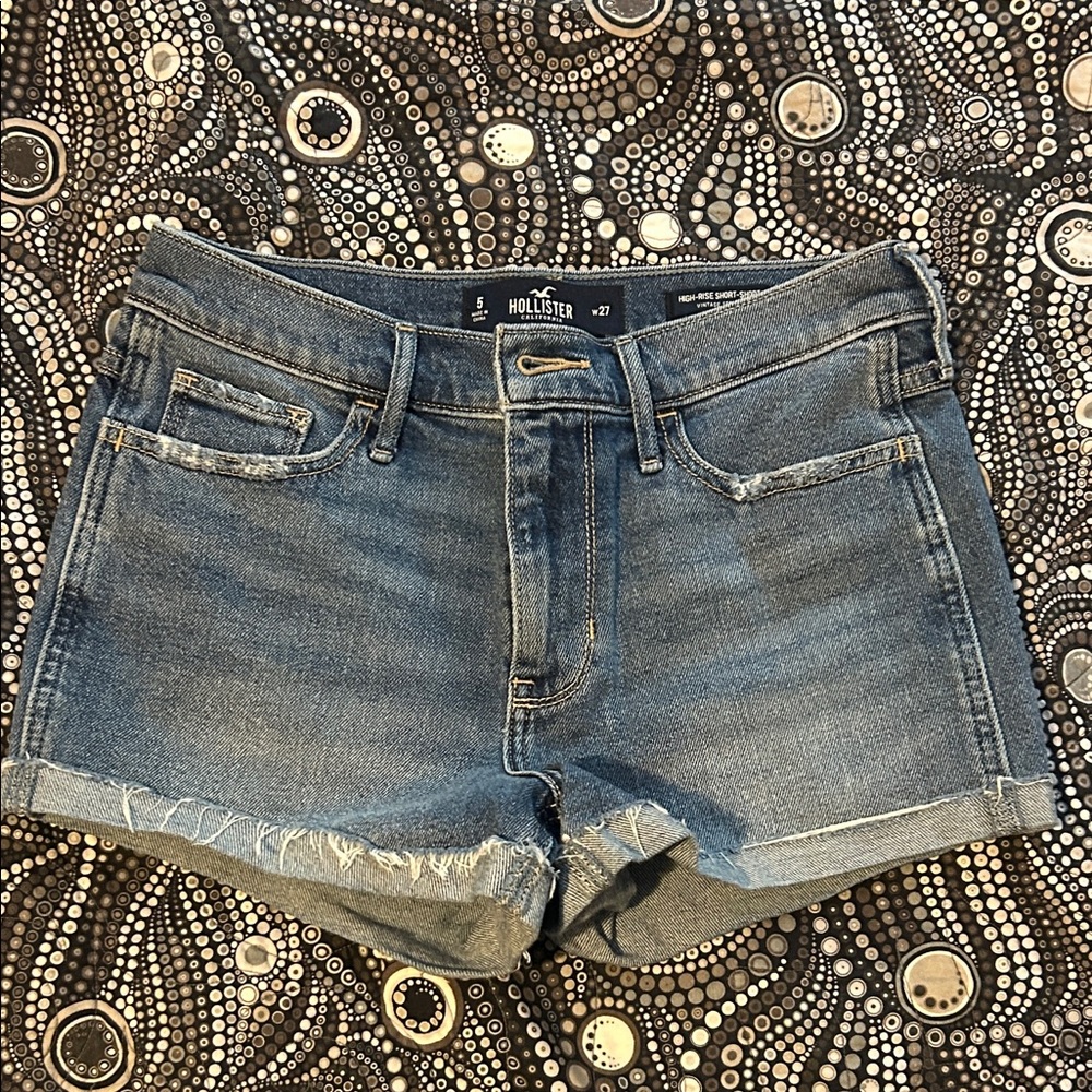 Hollister Girls 5/27W Blue Jean High-Rise Short Shorts